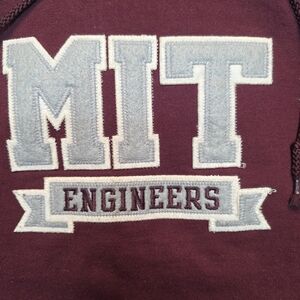 Champion MIT Hoodie Pullover Unisex Medium Maroon Vintage Champion